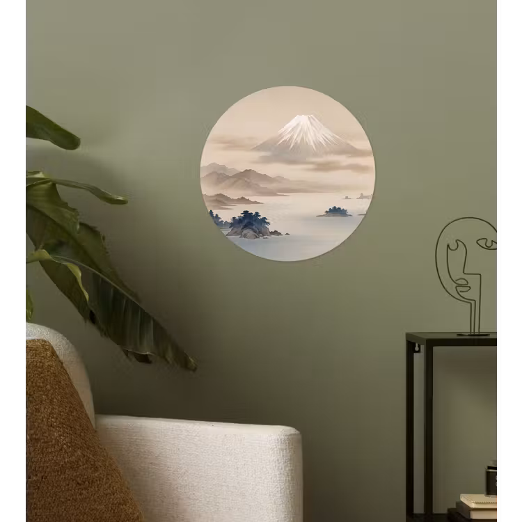 Behangcirkel - Japans - Landschap - Beige — 3