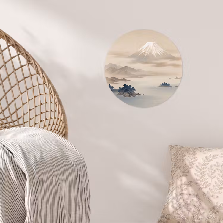 Behangcirkel - Japans - Landschap - Beige — 5