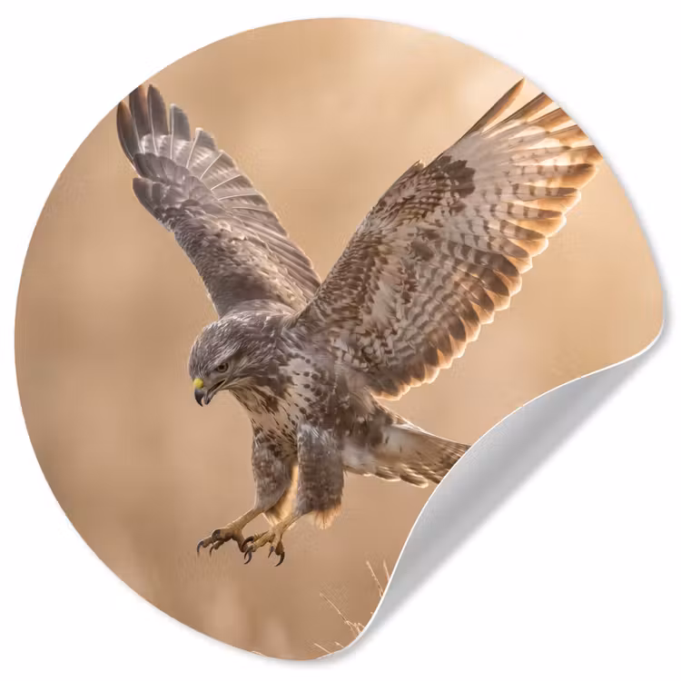 Behangcirkel - Buizerd - Roofvogel - Natuur - Bruin — 1