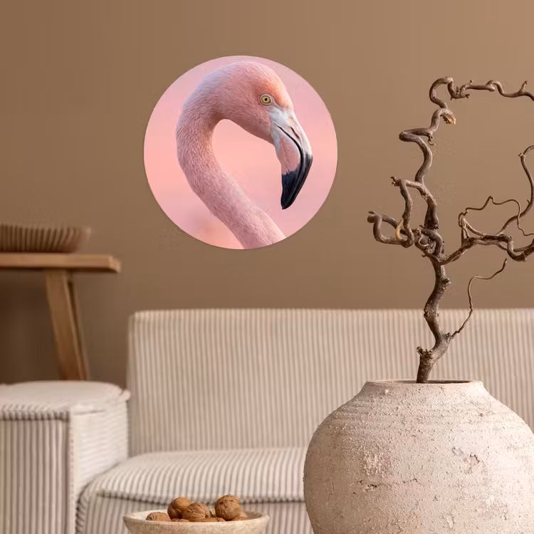 Behangcirkel - Flamingo - Portret - Roze — 2