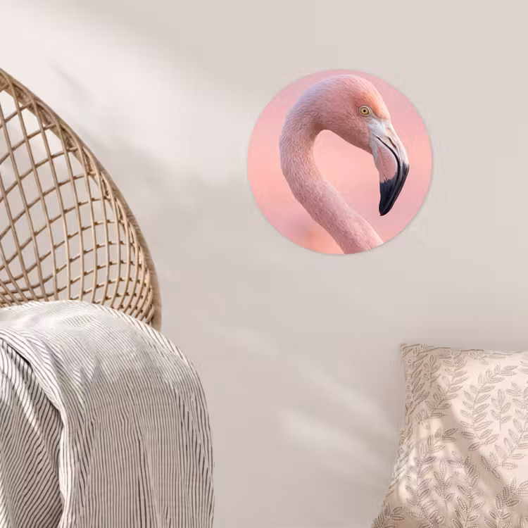 Behangcirkel - Flamingo - Portret - Roze — 5