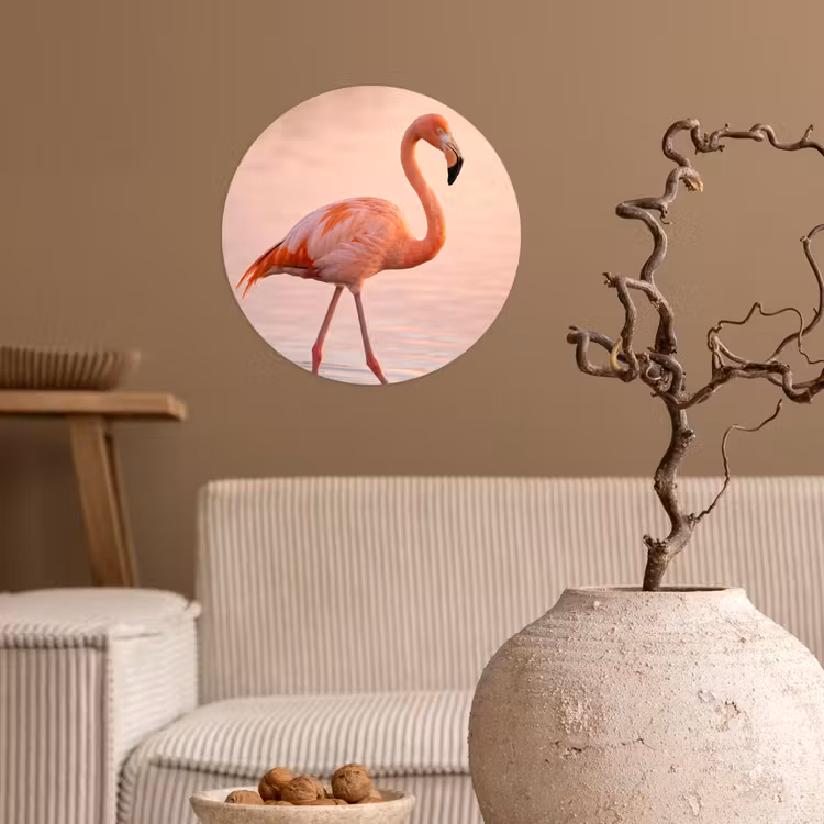 Behangcirkel - Flamingo - Water - Roze — 2