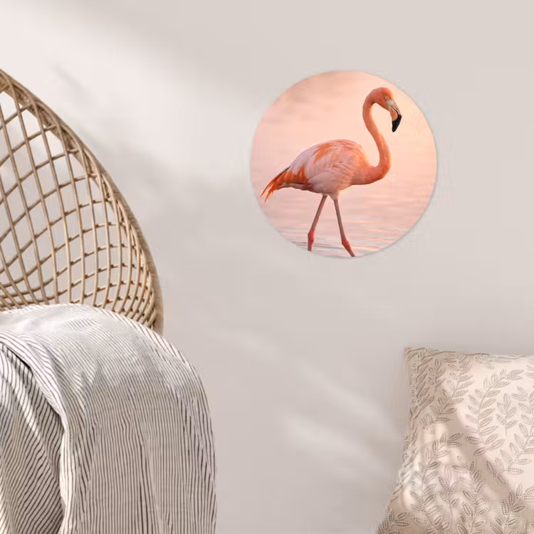 Behangcirkel - Flamingo - Water - Roze — 5