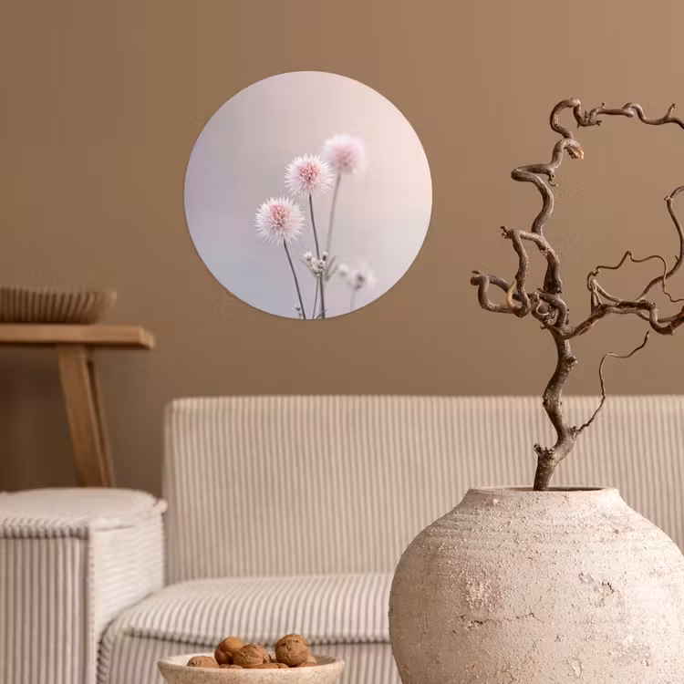 Behangcirkel - Bloemen - Bollen - Roze — 2