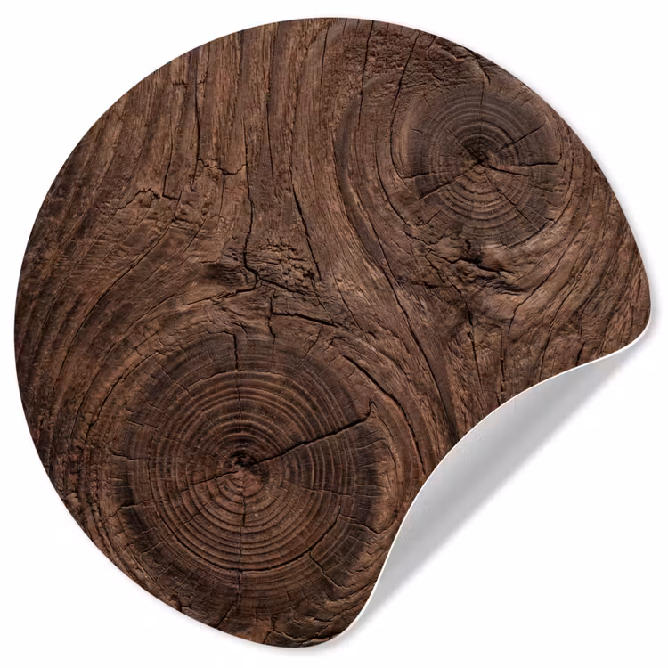 Behangcirkel - Houtnerf - Textuur - Patroon - Bruin - Rustiek — 1