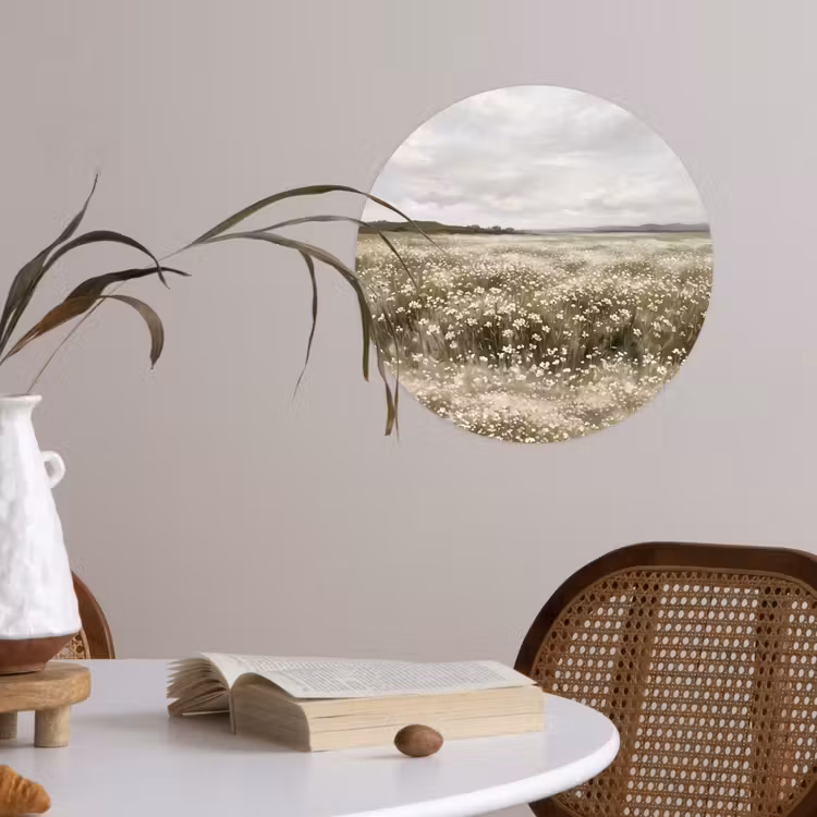 Behangcirkel - Illustratie - Landschap - Wit — 4