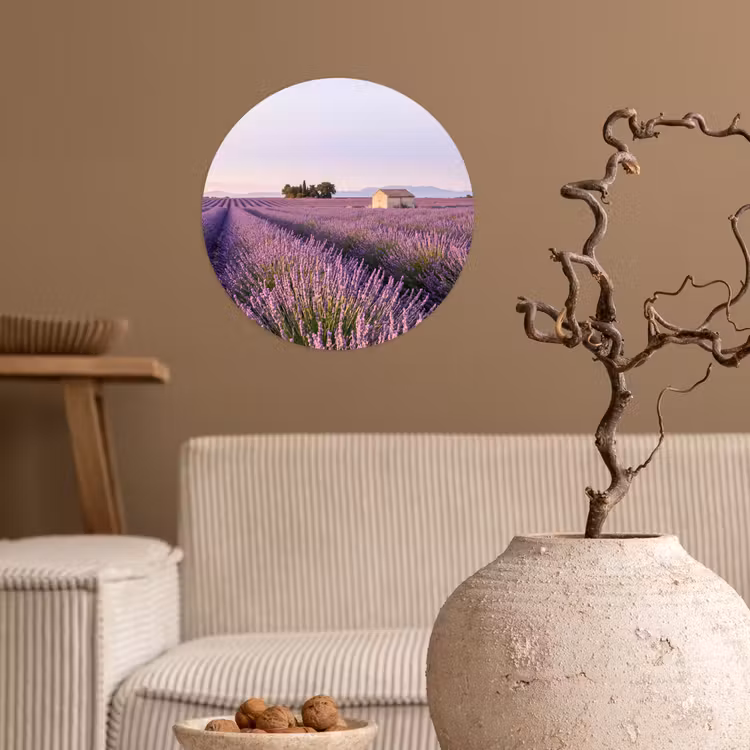 Behangcirkel - Lavendel - Landschap - Sereen - Paars — 2