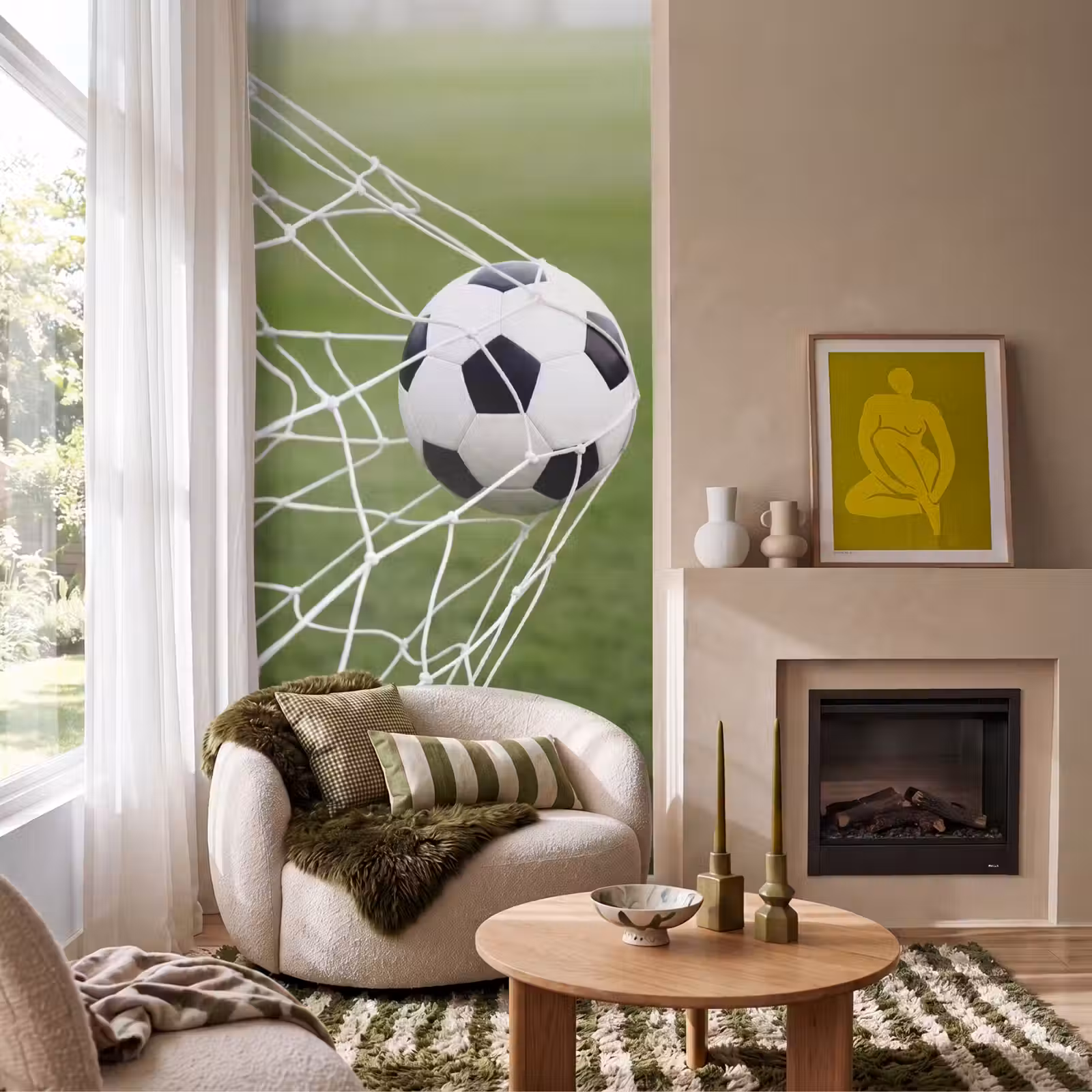 Behang - Voetbal - Goal - Net - Sport — 1