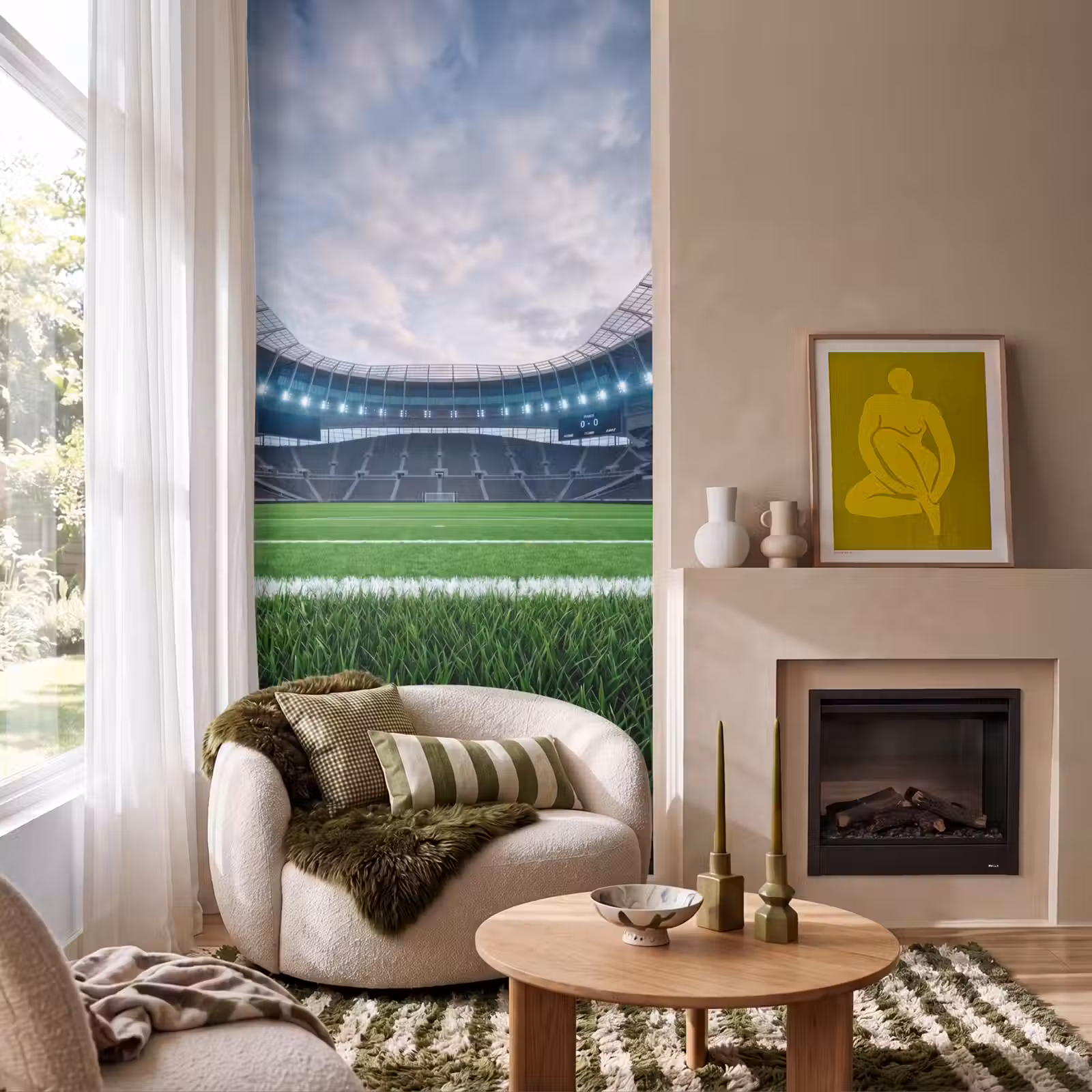 Behang - Voetbal - Stadion - Sport - Groen — 1