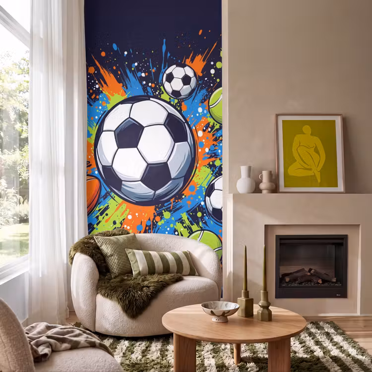 Behang - Sport - Ballen - Kleurrijk — 1