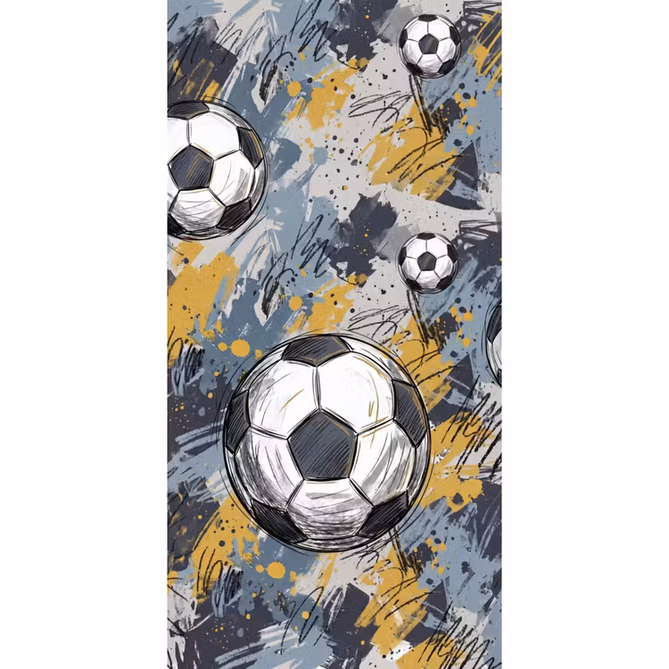 Behang - Voetbal - Abstract - Sport - Kleurrijk — 2