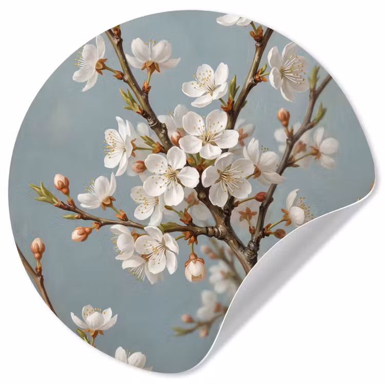 Behangcirkel - Botanisch - Stilleven - Blauw — 1