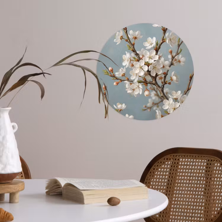 Behangcirkel - Botanisch - Stilleven - Blauw — 4