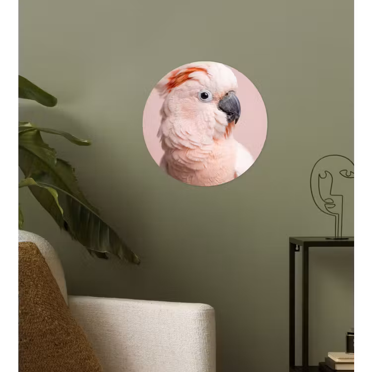 Behangcirkel - Kaketoe - Portret - Roze — 3