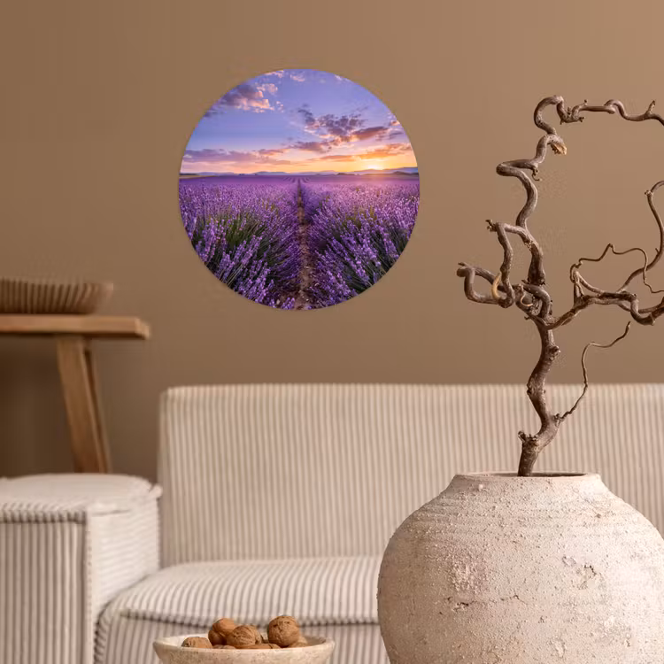 Behangcirkel - Lavendel - Veld - Natuur - Paars — 2