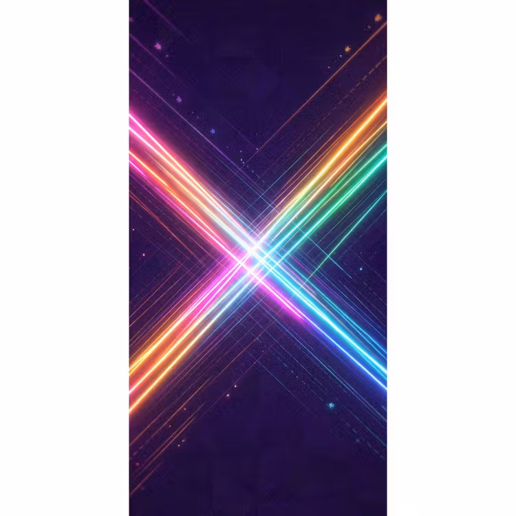 Behang - Kruisen - Lasterstralen - Neon — 2