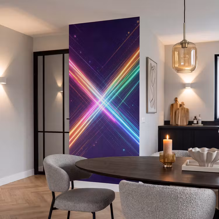 Behang - Kruisen - Lasterstralen - Neon — 5