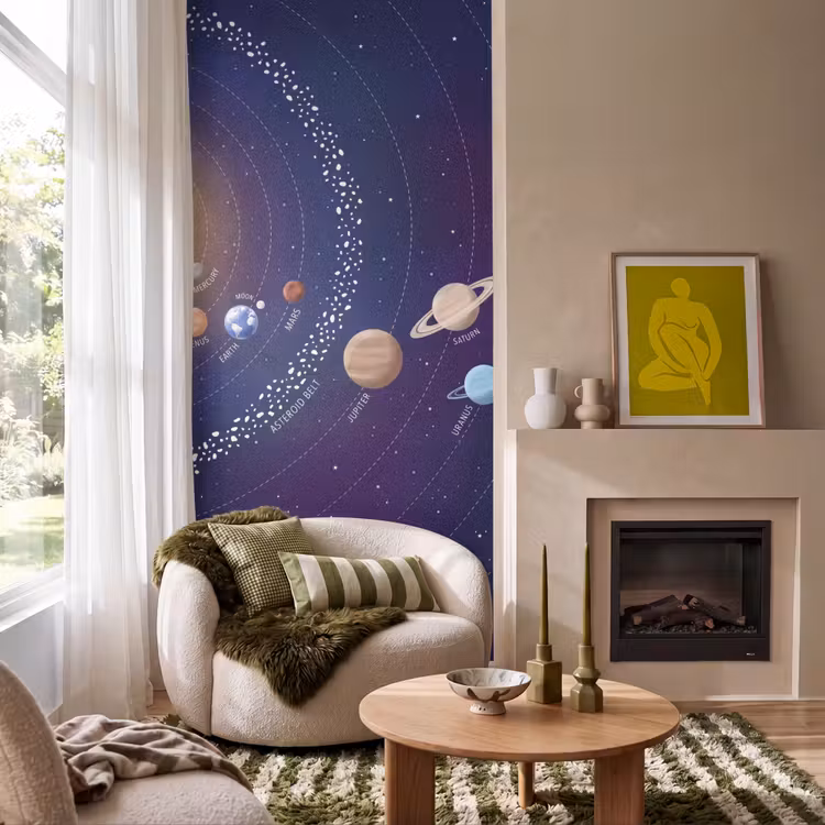 Behang - Planetenstelsel - Ruimte - Illustratie — 1