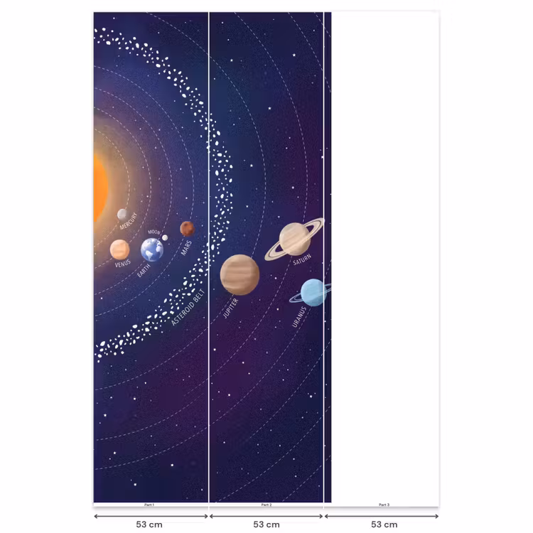 Behang - Planetenstelsel - Ruimte - Illustratie — 6