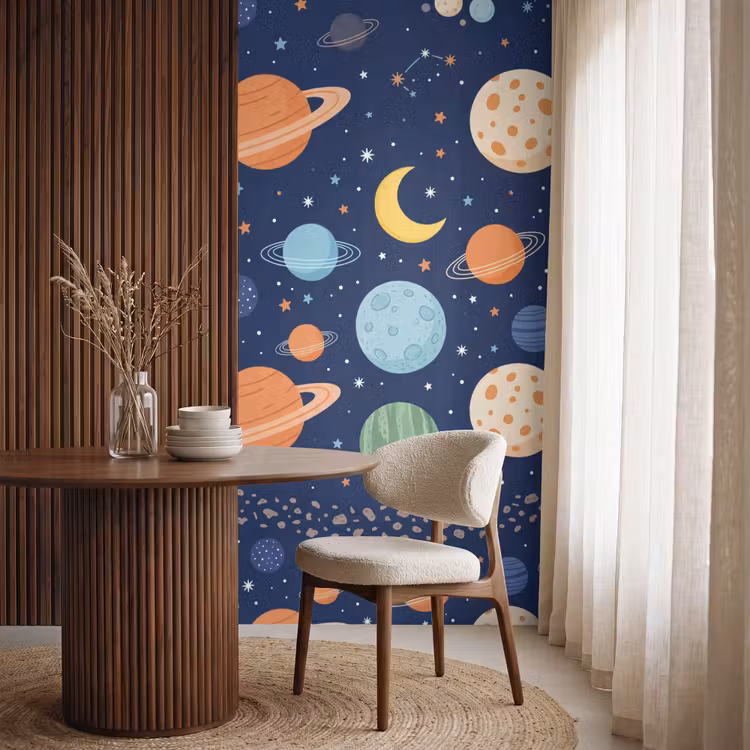 Behang - Ruimte - Planeten - Kleurrijk — 4