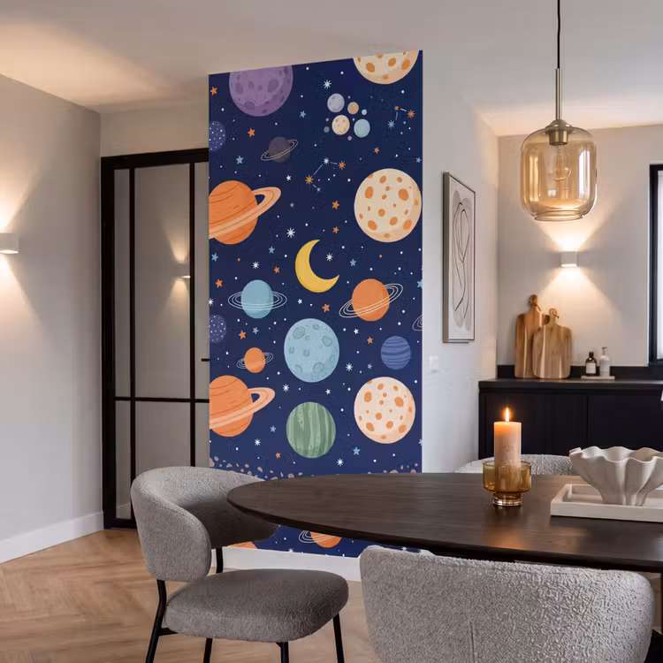 Behang - Ruimte - Planeten - Kleurrijk — 5