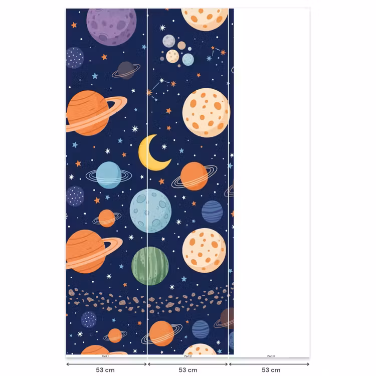 Behang - Ruimte - Planeten - Kleurrijk — 6