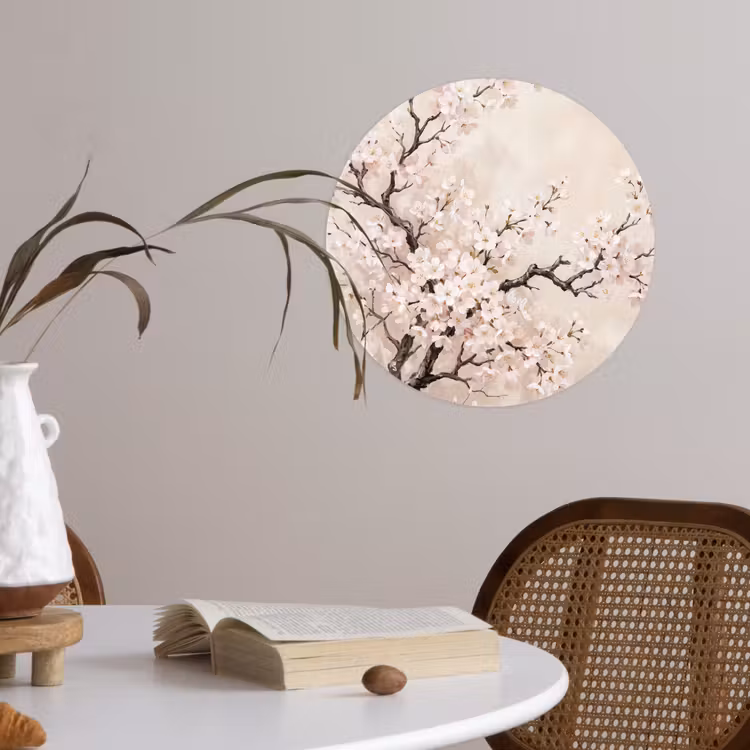 Behangcirkel - Bloesem - Illustratie - Taupe — 4