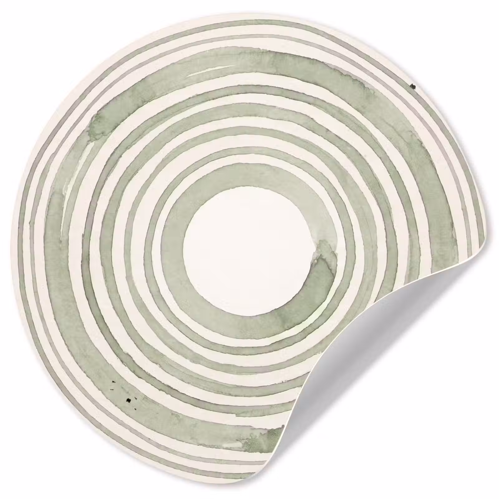 Behangcirkel - Abstractie - Cirkels - Waterverf - Groen - Modern — 1