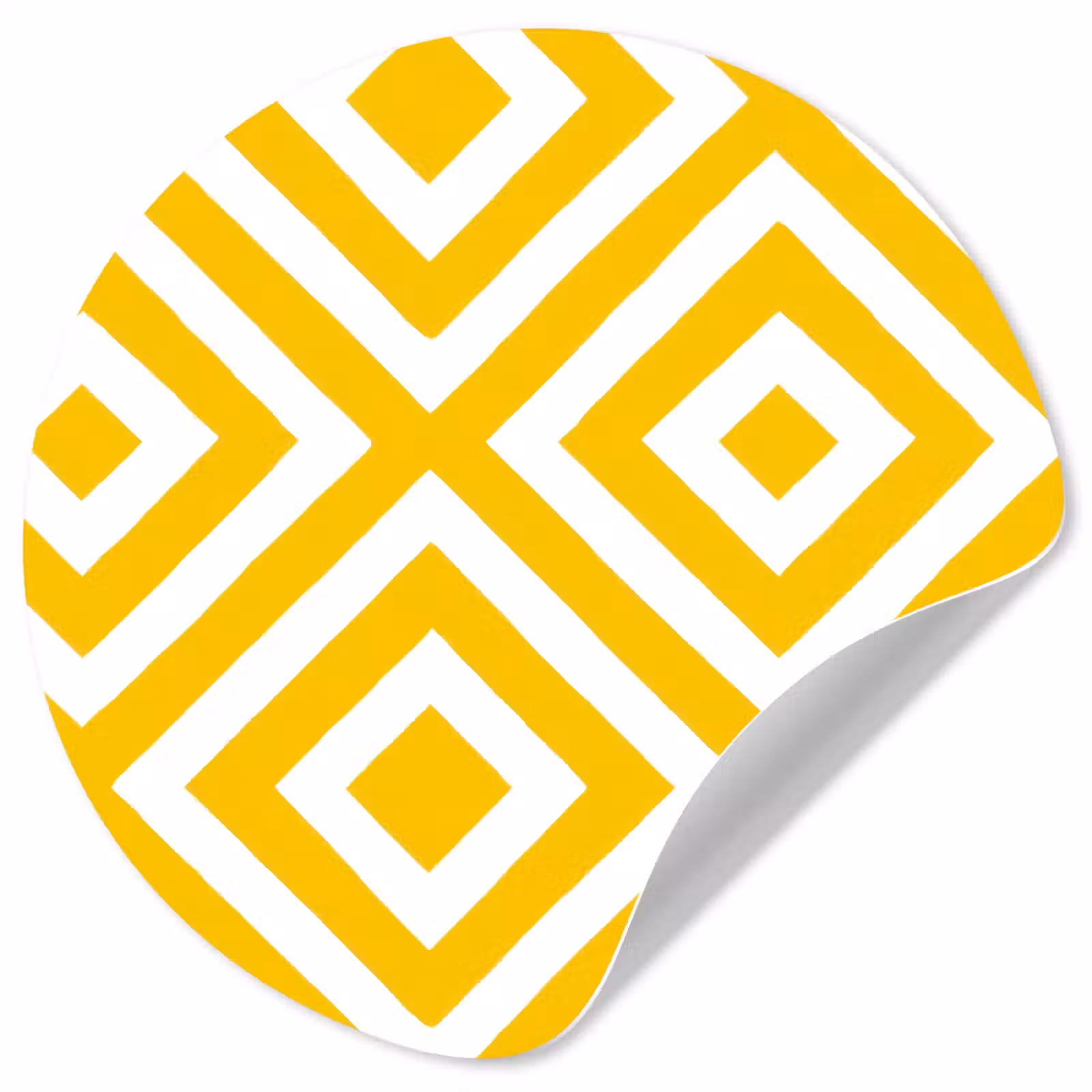 Behangcirkel - Geometrisch - Lijnen - Modern - Geel - Wit — 1