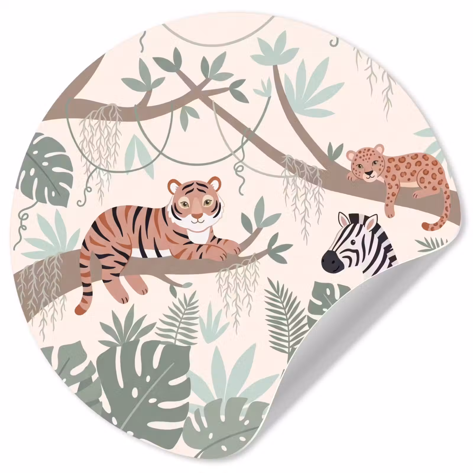 Behangcirkel - Jungle - Rustiek - Pastel — 1