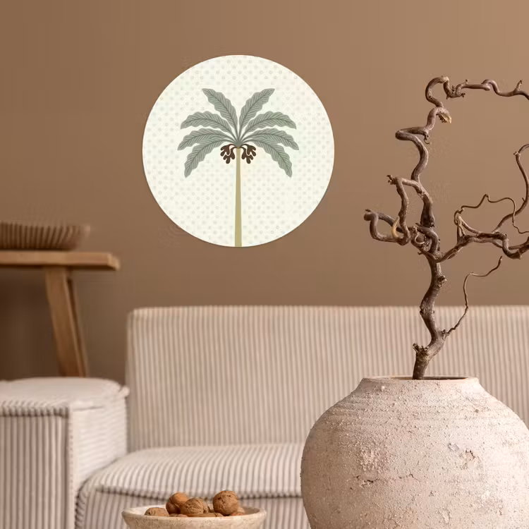 Behangcirkel - Boom - Bladeren - Groen - Decoratief - Beige — 2
