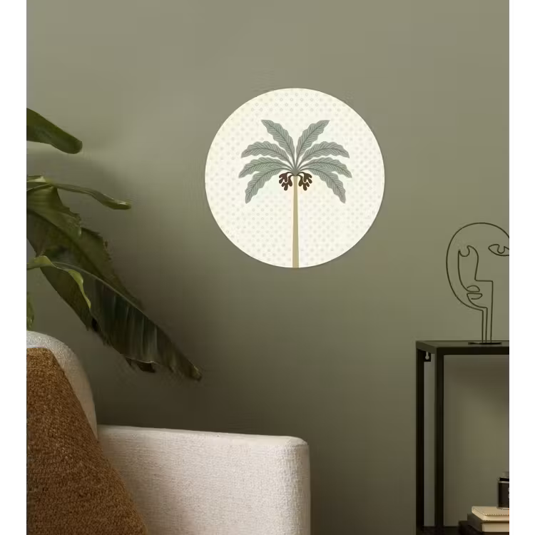 Behangcirkel - Boom - Bladeren - Groen - Decoratief - Beige — 3