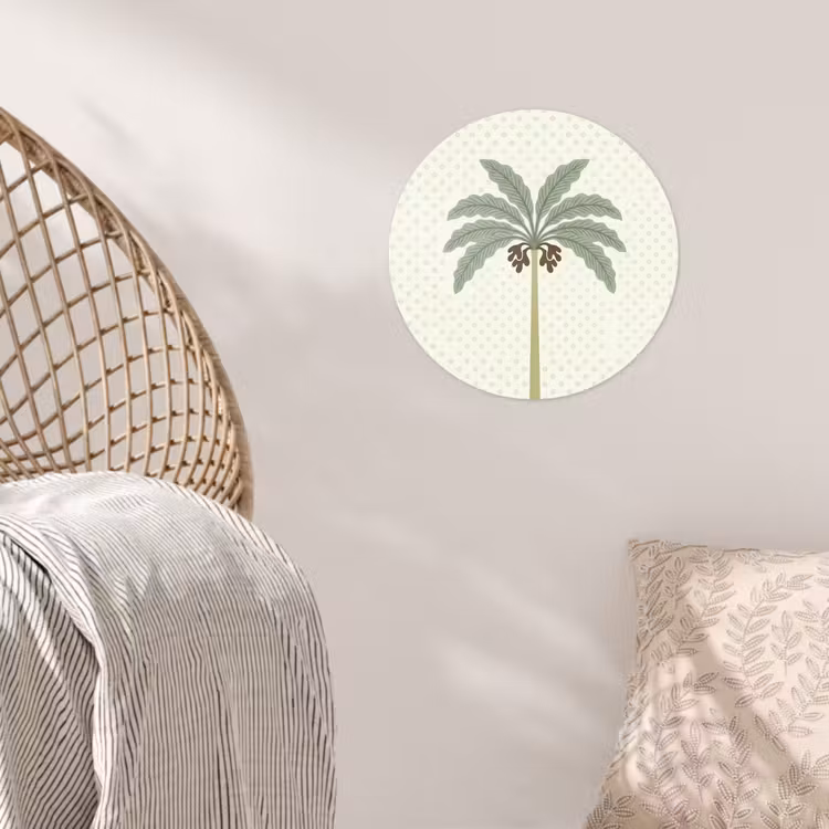 Behangcirkel - Boom - Bladeren - Groen - Decoratief - Beige — 5