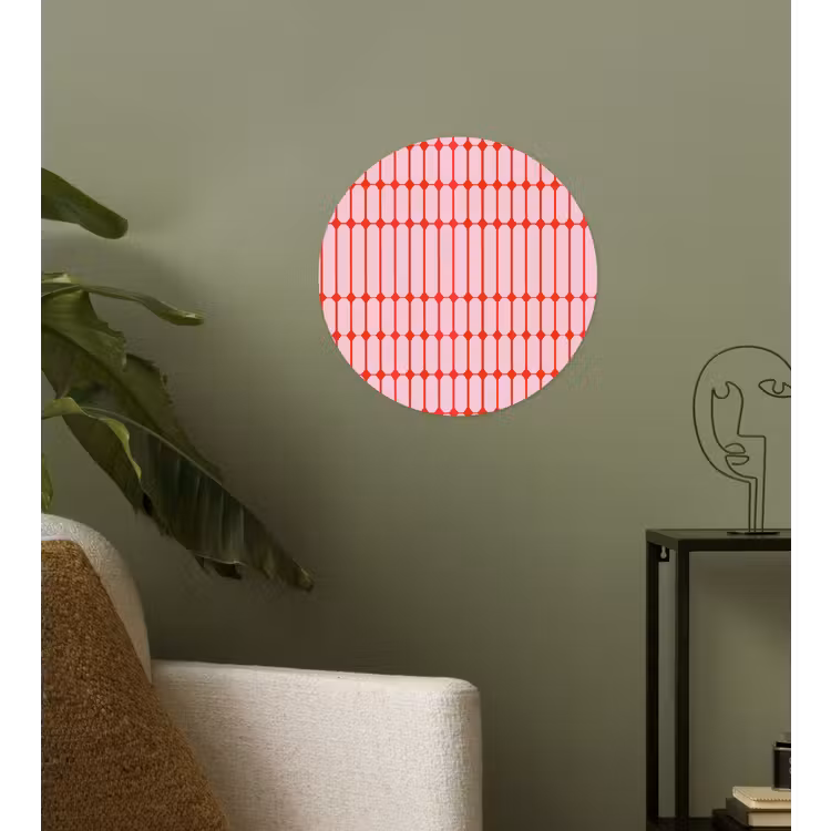 Behangcirkel - Geometrisch - Minimalistisch - Rood - Roze — 3