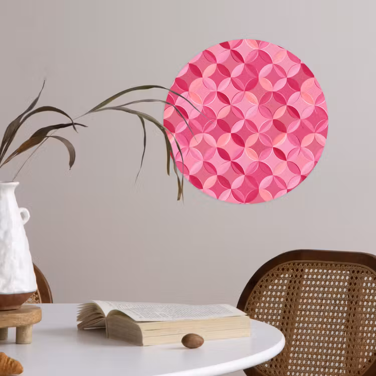 Behangcirkel - Geometrisch - Mozaïek - Modern - Roze — 4
