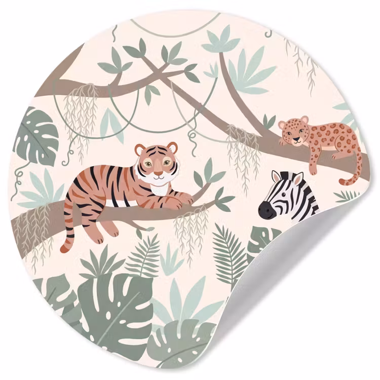 Behangcirkel - Jungle - Rustiek - Pastel — 1