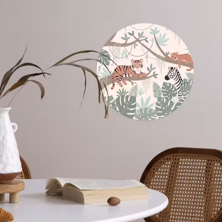 Behangcirkel - Jungle - Rustiek - Pastel — 4