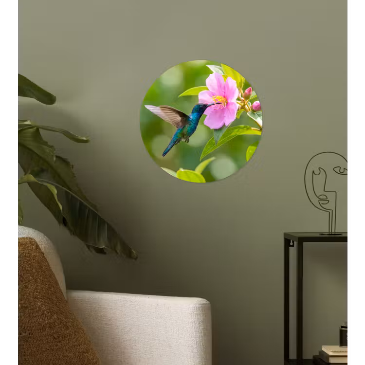 Behangcirkel - Kolibrie - Bloem - Natuur - Groen — 3