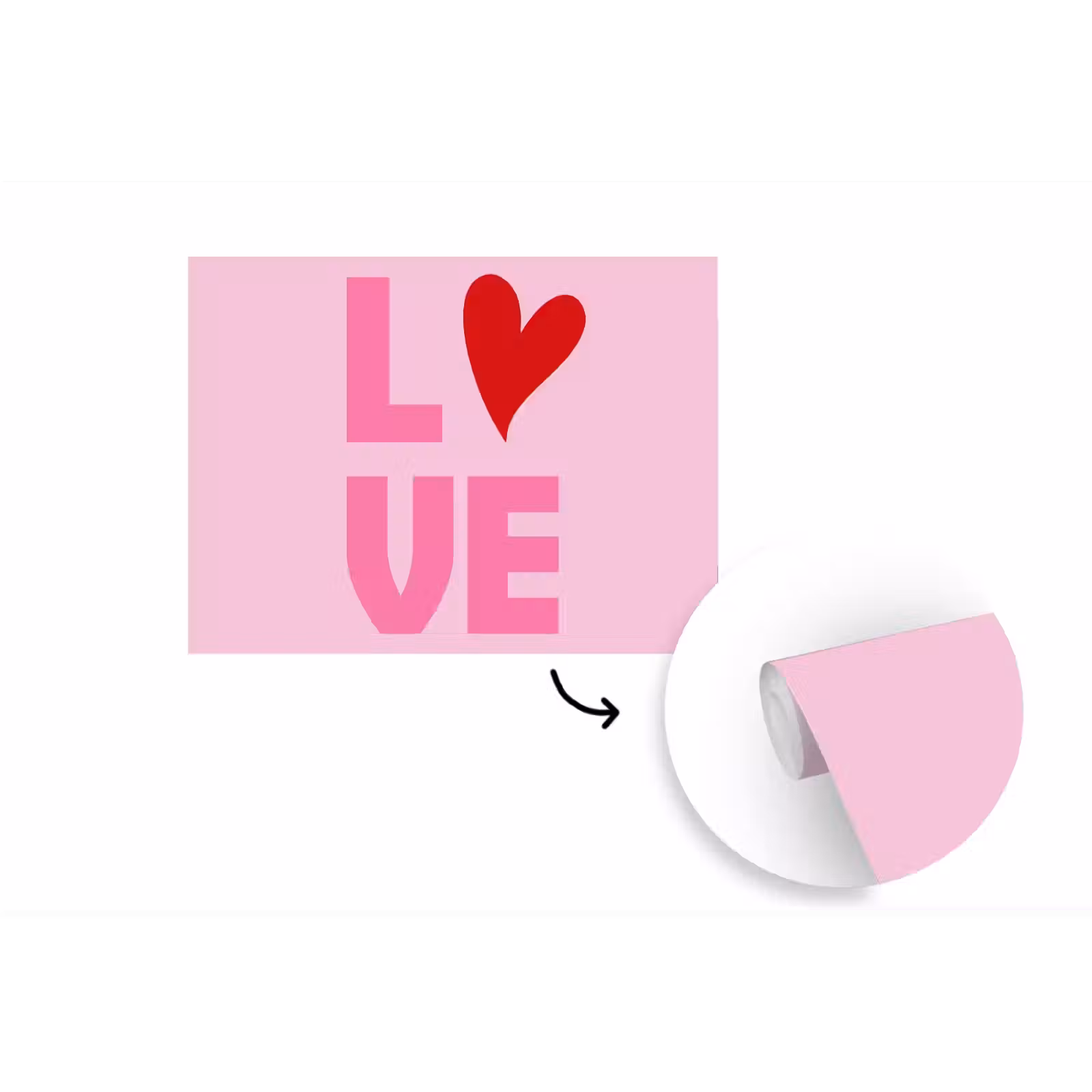 Behang - Love - Roze - Hart - Valentijn — 1