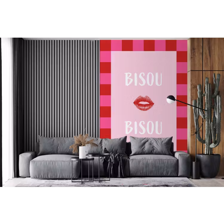 Behang - Kiss - Roze - Frans - Valentijn — 4
