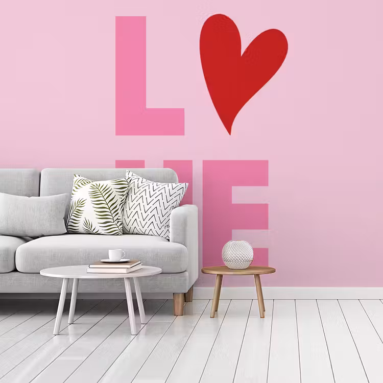 Behang - Love - Roze - Hart - Valentijn — 2