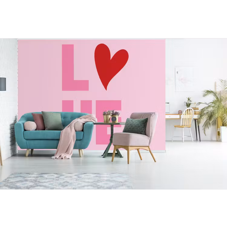 Behang - Love - Roze - Hart - Valentijn — 3