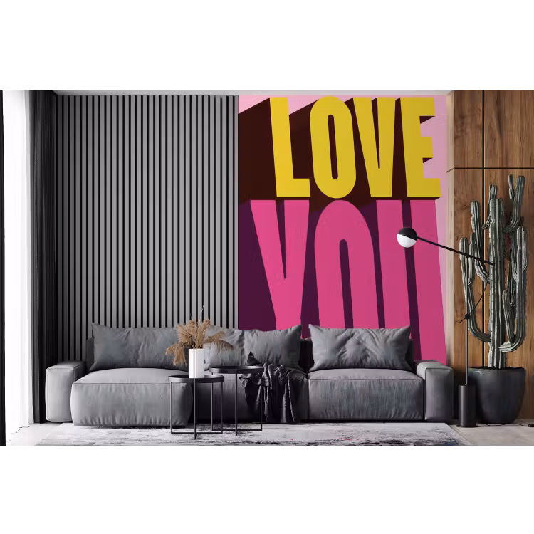 Behang - Love - Tekst - Roze - Valentijn — 4