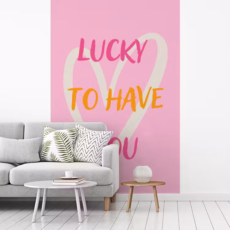 Behang - Lucky - Love - Valentijn - Roze — 1