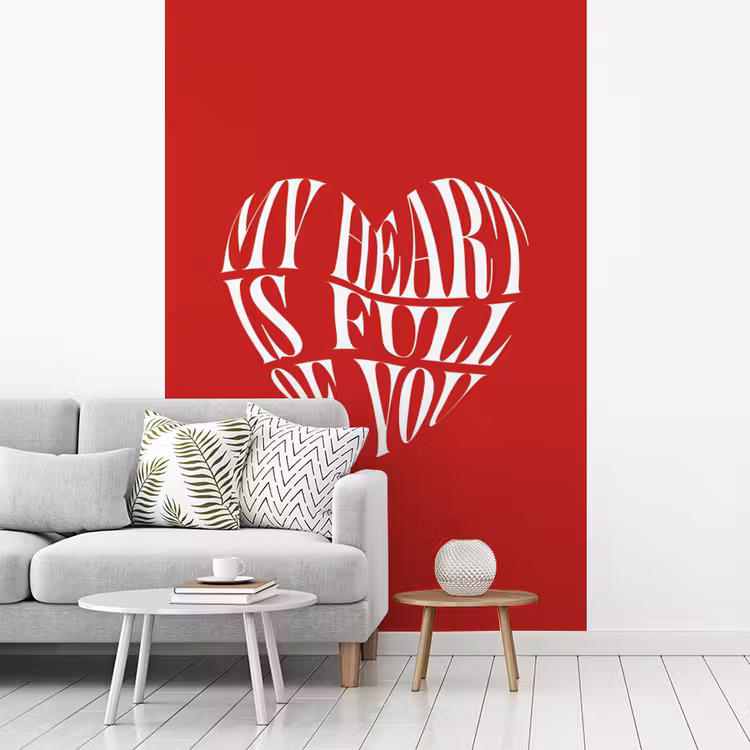 Behang - Rood - Hart- Tekst - Valentijn — 1