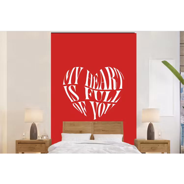 Behang - Rood - Hart- Tekst - Valentijn — 6