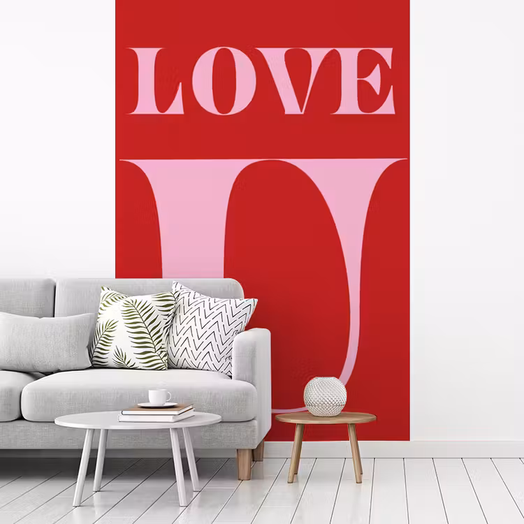 Behang - Rood - Love - Valentijn - Roze — 1