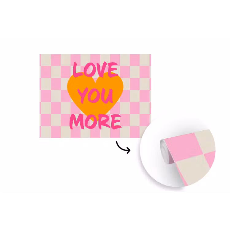Behang - Valentijn - Love - Roze - Oranje — 1
