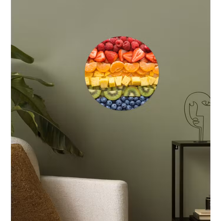 Behangcirkel - Fruit - Regenboog - Gezond - Kleurrijk — 3