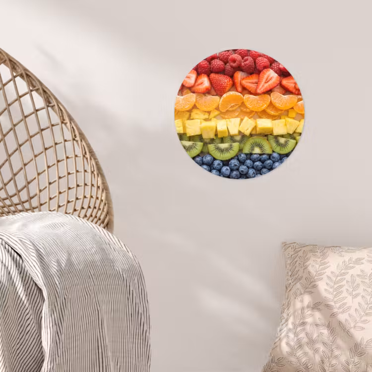 Behangcirkel - Fruit - Regenboog - Gezond - Kleurrijk — 5